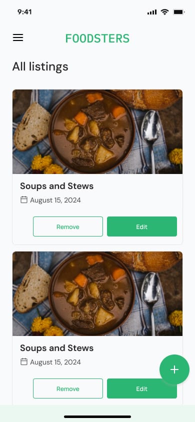 Foodster App 5 Slide 1